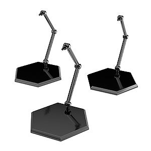 THE シンプルスタンド×3 BLACK【フィギュア&模型用】〈HEX〉タイプ