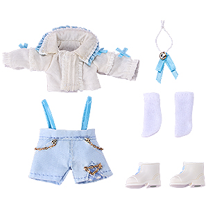 Nendoroid Doll Outfit Set: Suspender Shorts Set (White & Blue)