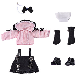 Suspender Skirt Set (Pink & Black)